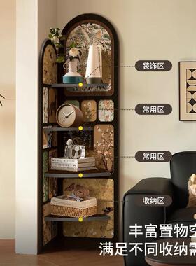 古风装视饰KXZ画客厅电柜旁边转角柜古置物中架复多层收纳柜三角