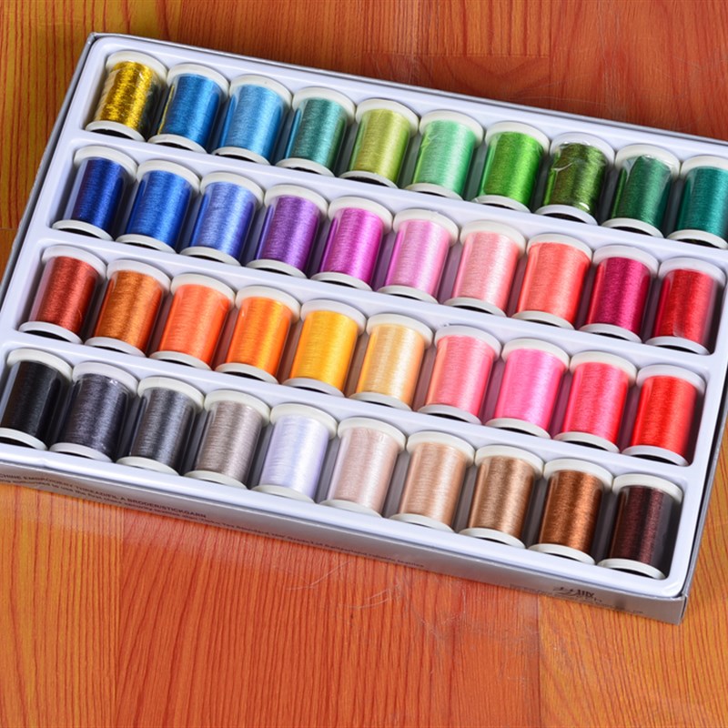 真善美家用电脑绣花线彩色涤纶丝兄弟绣花机美尔绣胜家色绣花线