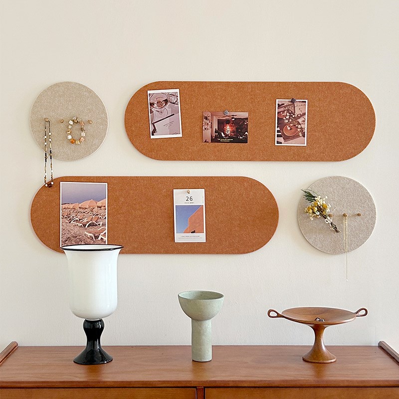 照片墙留言板免打孔背景板公司毛毡墙贴自粘挂钩图钉明信片