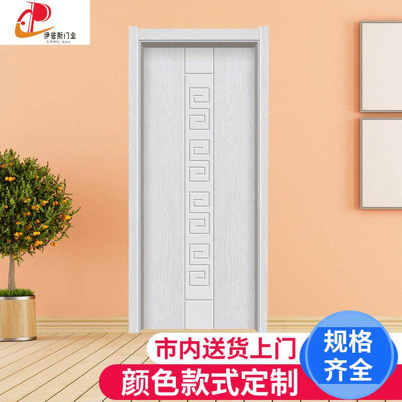 重庆白色豪华橡木烤漆门 白色实木复合烤漆门 隔音烤漆实木门