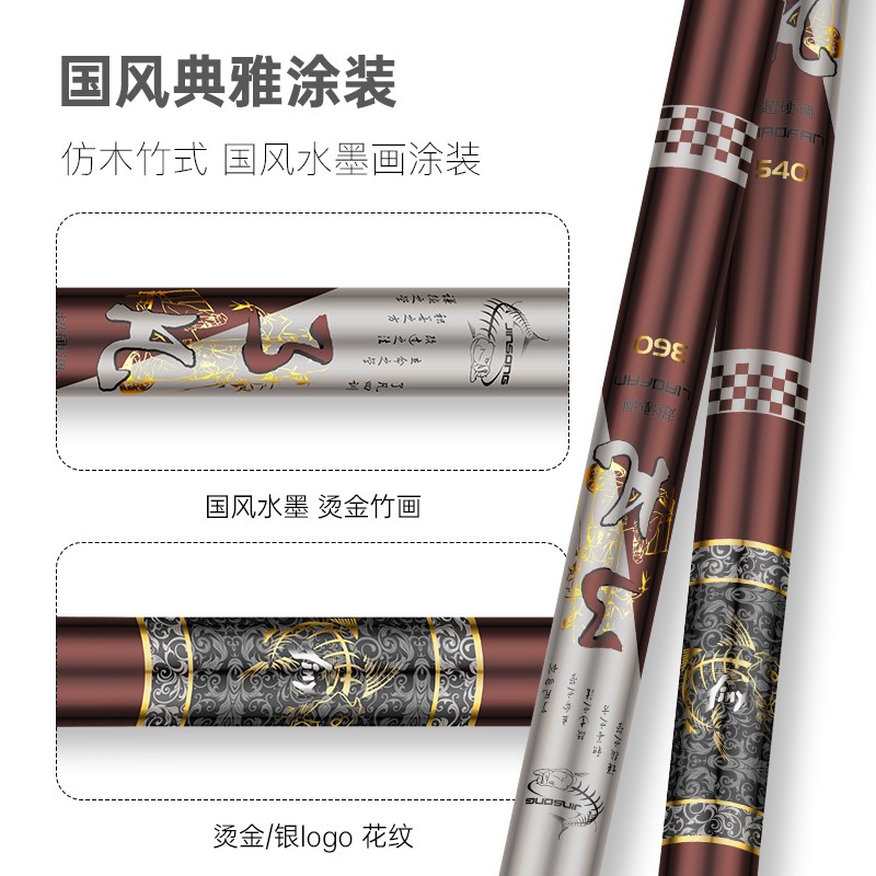 劲松鱼37调短节碳素湖库超轻硬便携钓鱼溪流手竿垂钓装备用品