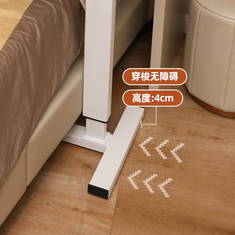 可移动升降床边桌实木笔记本电脑办公桌站立工作台学习折叠书桌子