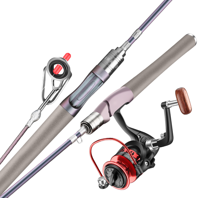 路滑竿大导环远投l调直柄路亚竿滑漂竿杆纺车轮装马口杆微物竿