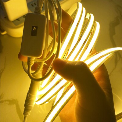 usb插电手扫款cob灯带自粘橱柜酒柜防水低压5v装饰氛围软贴片灯条