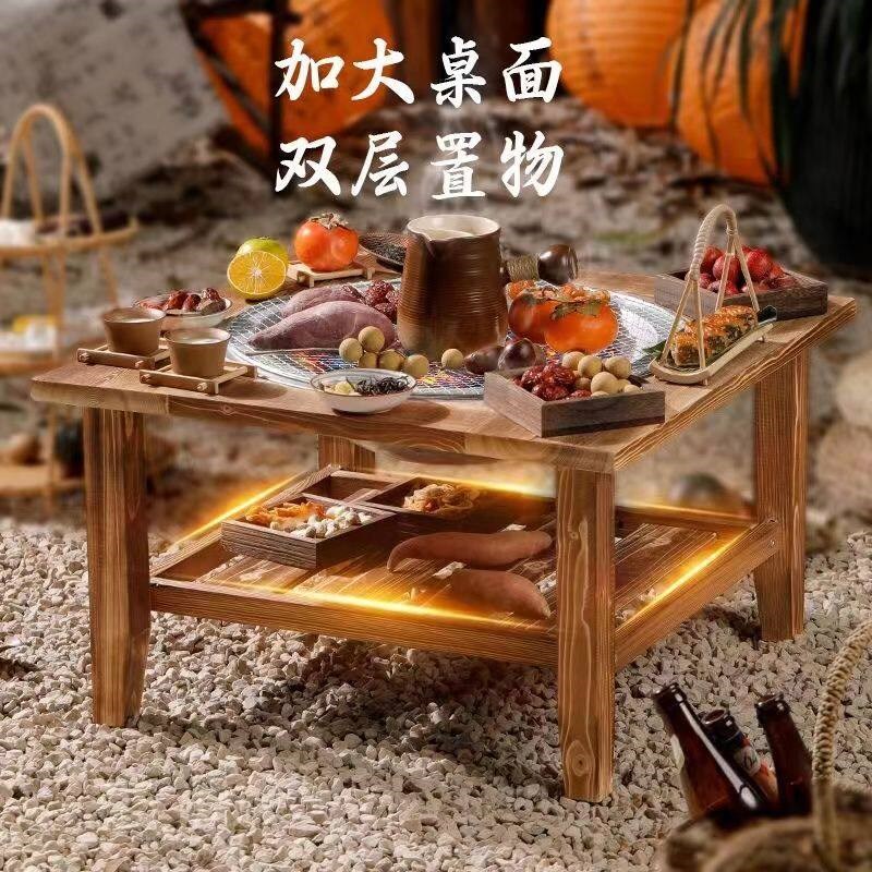 实木老式铸铁烤火盆炭火盆取暖烤火炉家用碳盆烧烤架碳盆围炉煮茶