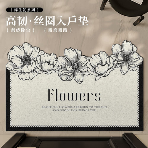 法式高级感入户地垫2024新款丝圈玄关门垫门口地毯防滑垫子可裁剪