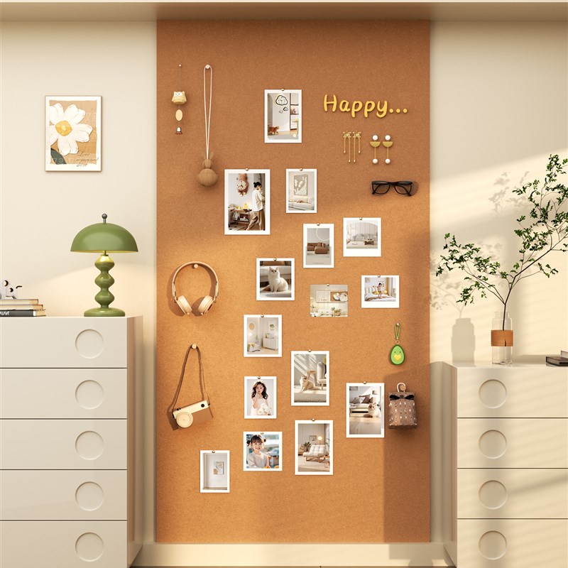 毛毡板照片墙客厅卧室墙面贴创意改造展示玄关置物自粘软木板羊毛
