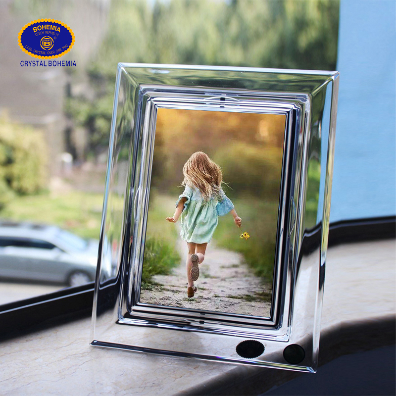 捷克进口BOHEMIA水晶玻璃相框摆台2寸6寸7寸照片奖状框摆件