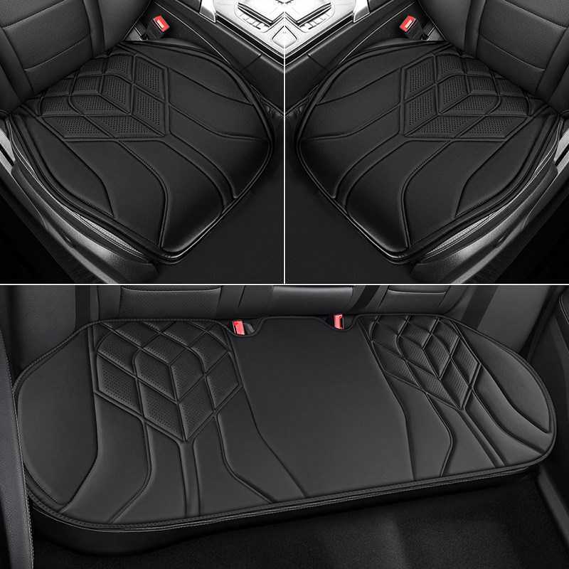 汽车坐垫座座垫五座四季通用座椅垫皮革半包马鞍垫三件新