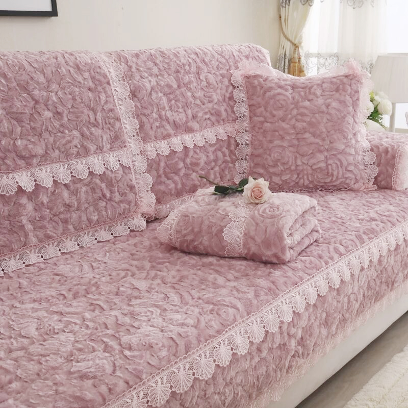 沙发垫毛绒家用冬季简约现代布艺防滑四季坐垫定做欧式沙发套罩