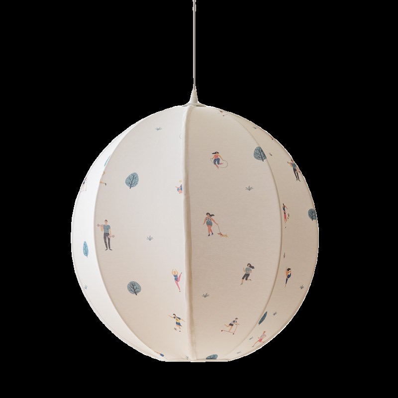 由灯记布艺刺绣儿童房卧室吊灯丹麦设计师创意新款复古餐厅书房灯