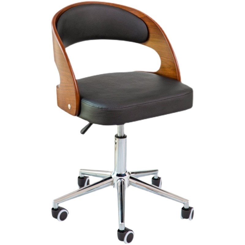 实木会议办公椅子家用电脑椅无扶手休闲书桌靠背椅简约升降旋转椅