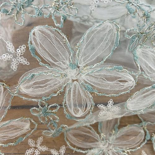 创意设计立体线绣蕾丝花边辅料手工diy网纱面料娃衣装饰裙边布料