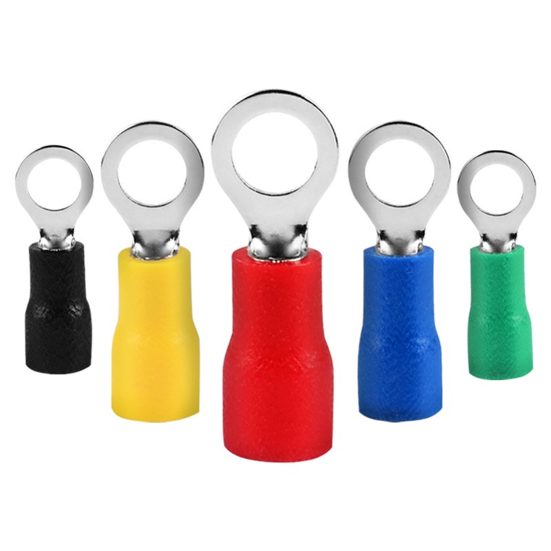 紫铜RV圆型预绝缘端子铜线接头冷压线耳 o型形线鼻子铜电线线头