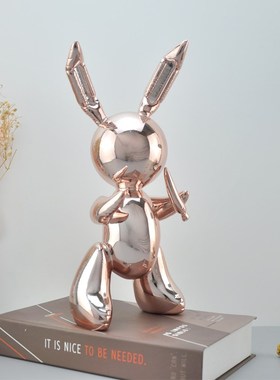 杰夫昆斯雕塑气球兔jeff koons现代简约家居装饰摆件软装饰品艺术