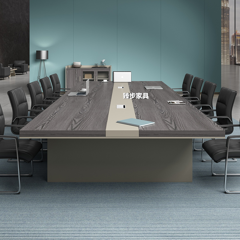 办公室洽谈桌会议桌长条桌椅大型会议室桌子8/10人培训工作台