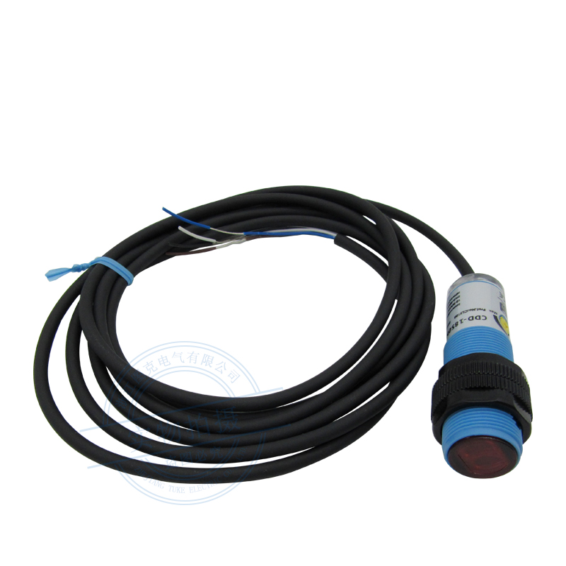 M18漫反射红光光电开关 红外线型传感器 NPN常开加常闭D-18NC