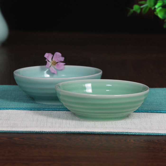 瓯江青瓷餐具碗套装陶瓷米饭碗汤碗时尚个性5寸小吃碟冷菜盘