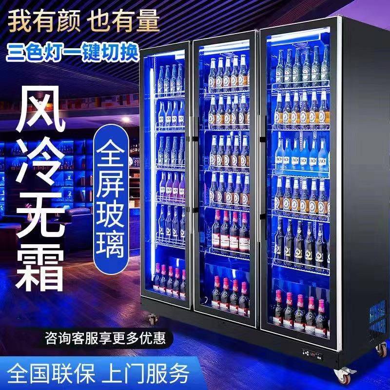 商用啤酒饮料柜冷藏展示网红酒水展示柜冷藏冰柜商用冷柜酒吧冰箱