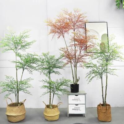 仿真绿植南天竹盆栽 造景火焰兰天竹树客厅家居 装饰仿真南天竹