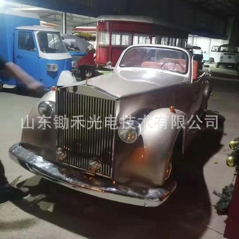 厂家一比一还原制作大型复古老爷车模型影视拍摄装饰景观道具