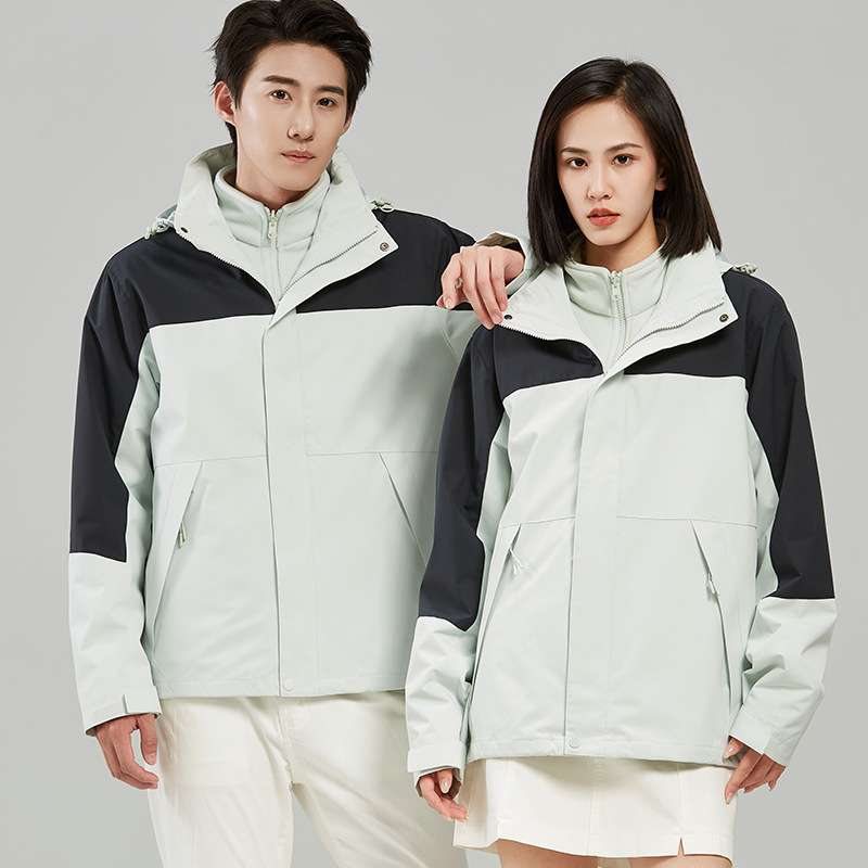 2023冬季三合一外套工作服男女二件套厂服登山服可拆卸外套230805