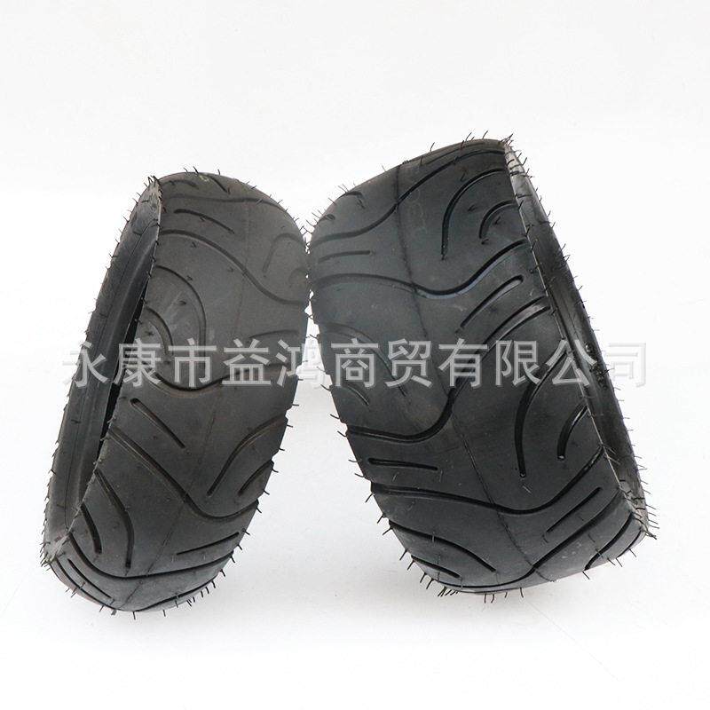 两轮车配件 中型步阳小猴子跑车90/65-8后130/50-8寸真空加厚轮胎