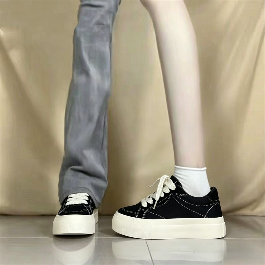 秋季透气百搭女款帆布鞋板鞋潮