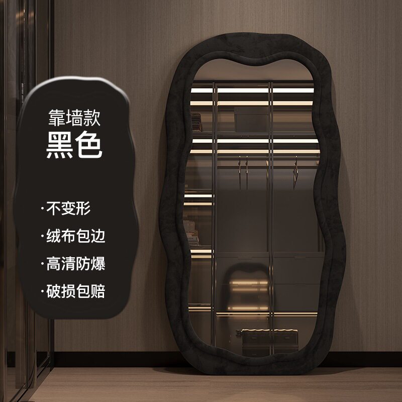 轻奢支架款全身镜家用落地镜入户服装店试衣镜卧室穿衣镜异形镜子