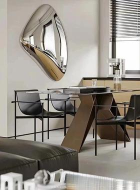 意式奢马鞍皮餐椅现代简约洽家用不锈AL102121钢椅子计轻师设书椅