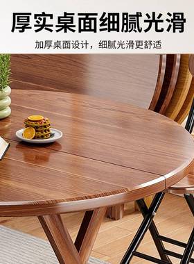 便网红折叠桌子摆餐桌家用小户型饭桌户外易摊小圆桌RFS吃饭方携