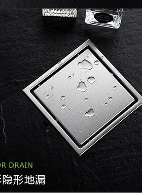 镶瓷漏砖隐形地方形防隐臭卫生间不锈钢304阳台浴CD100-01室藏嵌