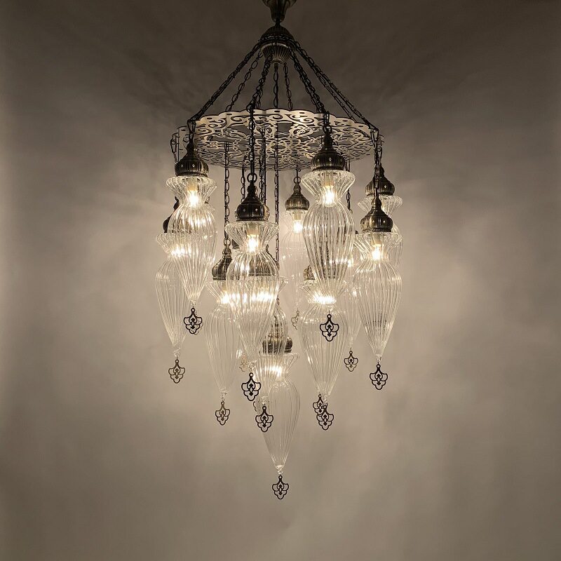 Ottoman hanging lamp迪拜特色别墅复式楼客厅楼梯间酒店餐厅吊灯图片