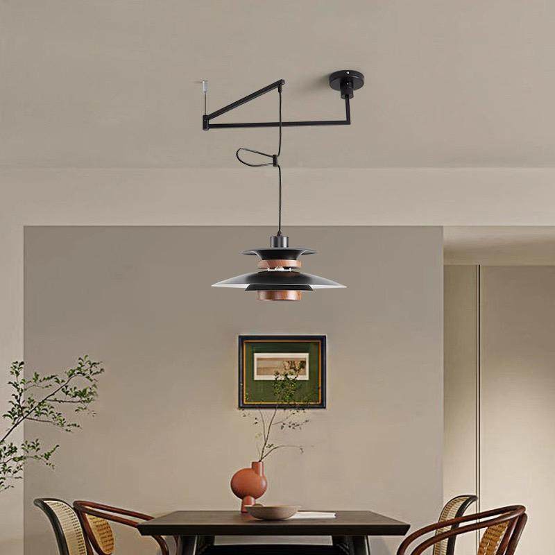 可位中移古风餐厅吊灯木胡桃纹90可移复古位摇臂吧台黑色餐桌护眼,家装灯饰光源,智能吊灯,淘宝优惠券,粉丝福利购,淘宝优惠卷