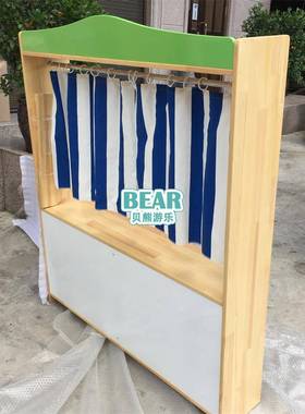 实早教中纳SWK心儿童木扮演台木偶台手偶剧场具柜收架玩储物柜