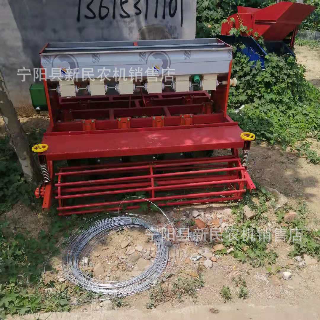 陕西咸阳大豆小麦种植机可加打埂器加覆土板圆盘式桨腿式播种机