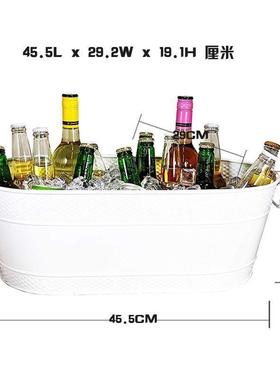 欧式轻奢金色椭圆镀锌铁皮香桶桶用大商容量酒槟吧KTV冰啤t$*&loj