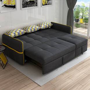 沙发床现代简约多功能折叠两用小户型客厅公寓卧室布艺双人可拆洗