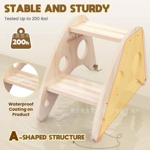 隐凳藏幼儿台阶凳高648度室调可儿童2步木制台阶凳浴厨房垫脚凳