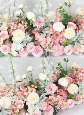 婚庆排花台路花婚礼场现引布置条花排花婚庆装饰IMP路引花艺猫