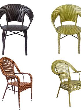 5椅V藤椅靠背椅铁RSF艺椅子单人成人家藤用编织滕阳台户外椅子室