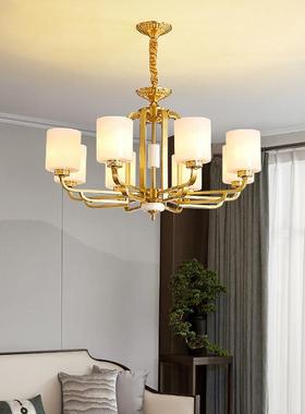 新中式吊16341灯客大厅个全性铜吊灯餐厅中国风简约现代创意大气