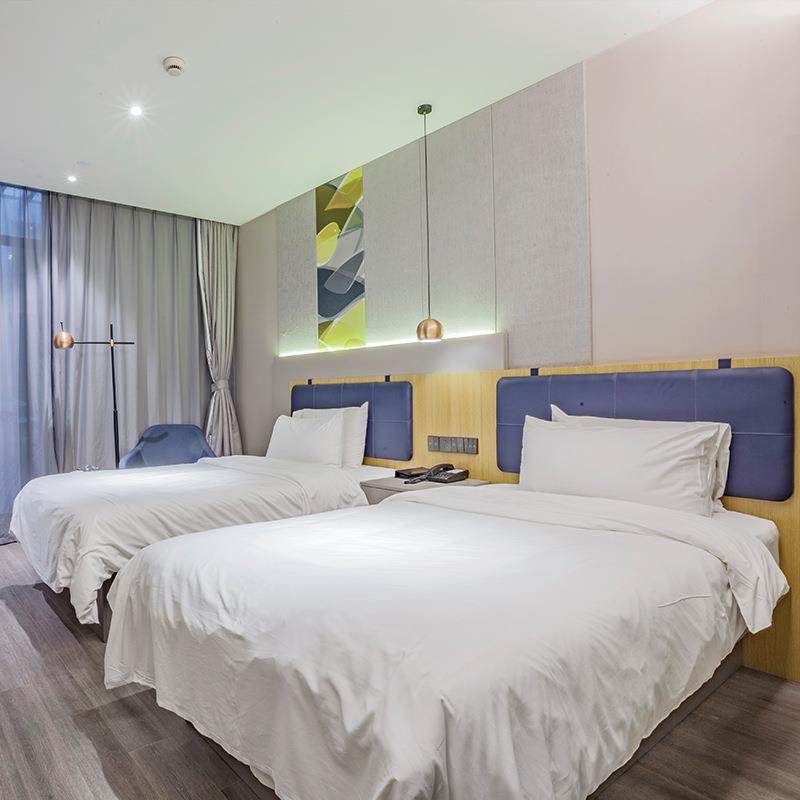 如DAF家酒店家间具标间全连全套设计锁民宿公寓宾馆实木床家具标