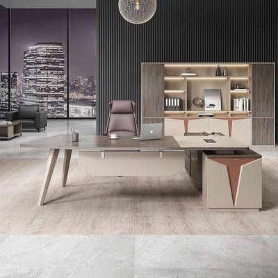 新中主式老板桌公简约现代管大班台中班总家裁桌经理JKU桌办室办