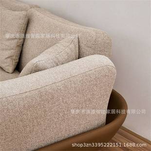 日式布艺沙发双人高密度海绵躺椅现代金属脚躺椅沙发休闲带贵妃位