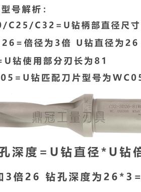 3U钻WC数控快LOV速钻头暴力钻喷水1钻头14151m6倍7181920-70m