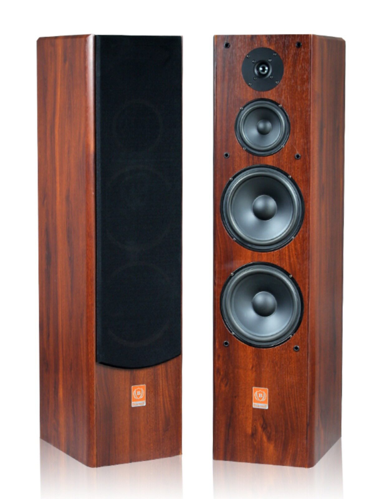 hifi音箱无源木质三分频落地式音响80W双8寸低音客厅家庭影院K歌