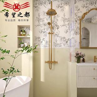 XOQ厨式 房卫间全瓷瓷砖600x生1200柔花光阳台素色墙砖地砖法连纹