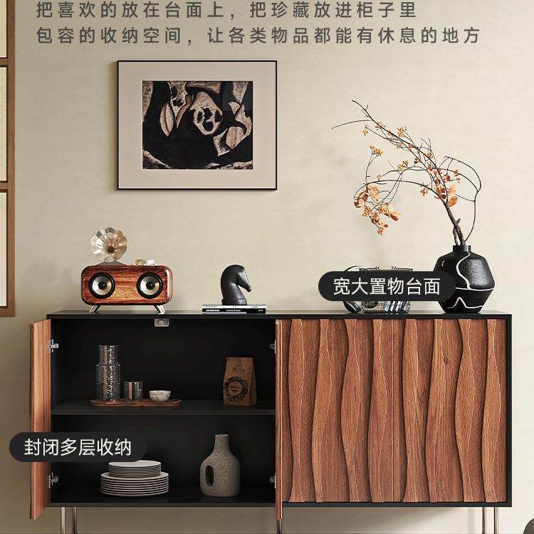 中古木餐边柜客厅墙靠装电饰柜斗柜玄关实视BJW柜极简落地矮柜E^