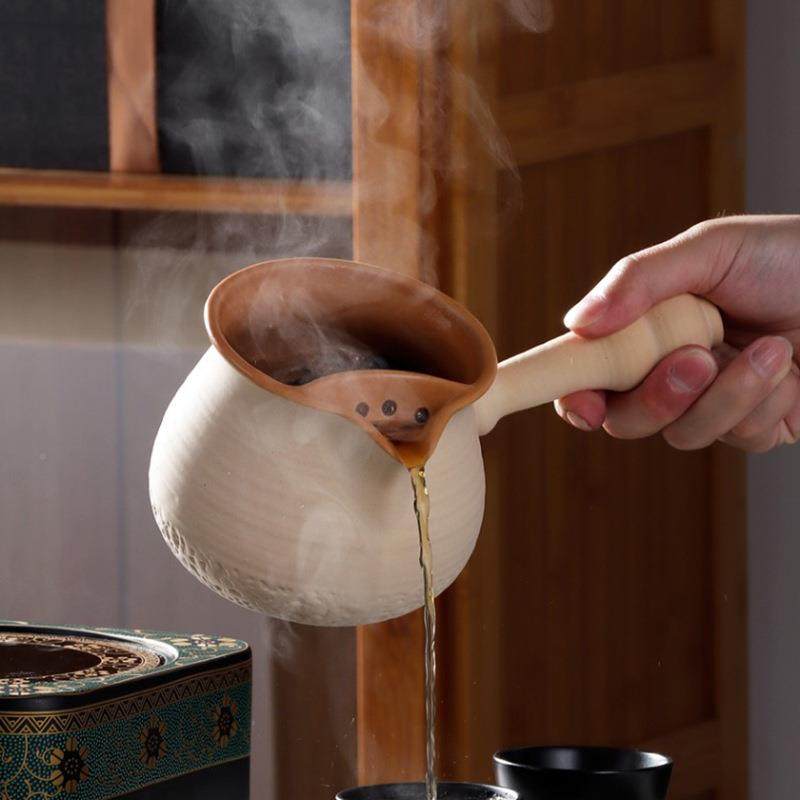 瓷煮茶器茶壶侧把壶茶泡茶日壶花壶电陶炉家用式陶围炉煮茶罐ZSS